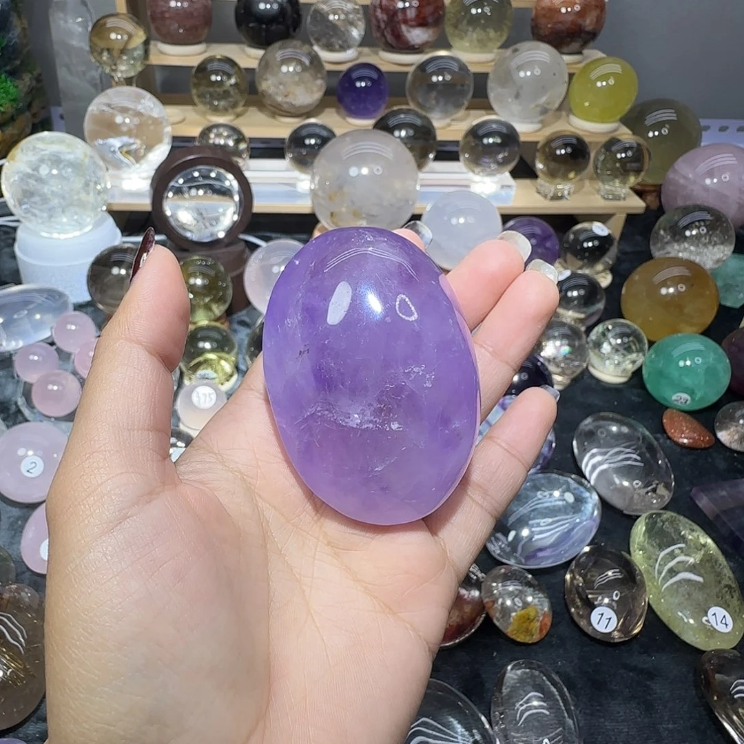 未镶嵌水晶珠宝半成品紫手握