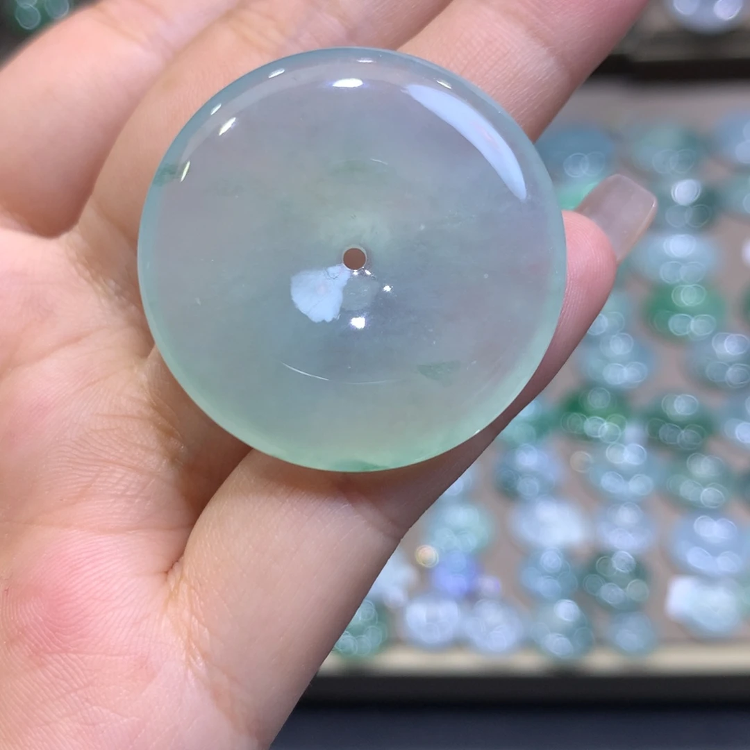 翡翠未镶嵌颈饰平安扣32.3^6.2