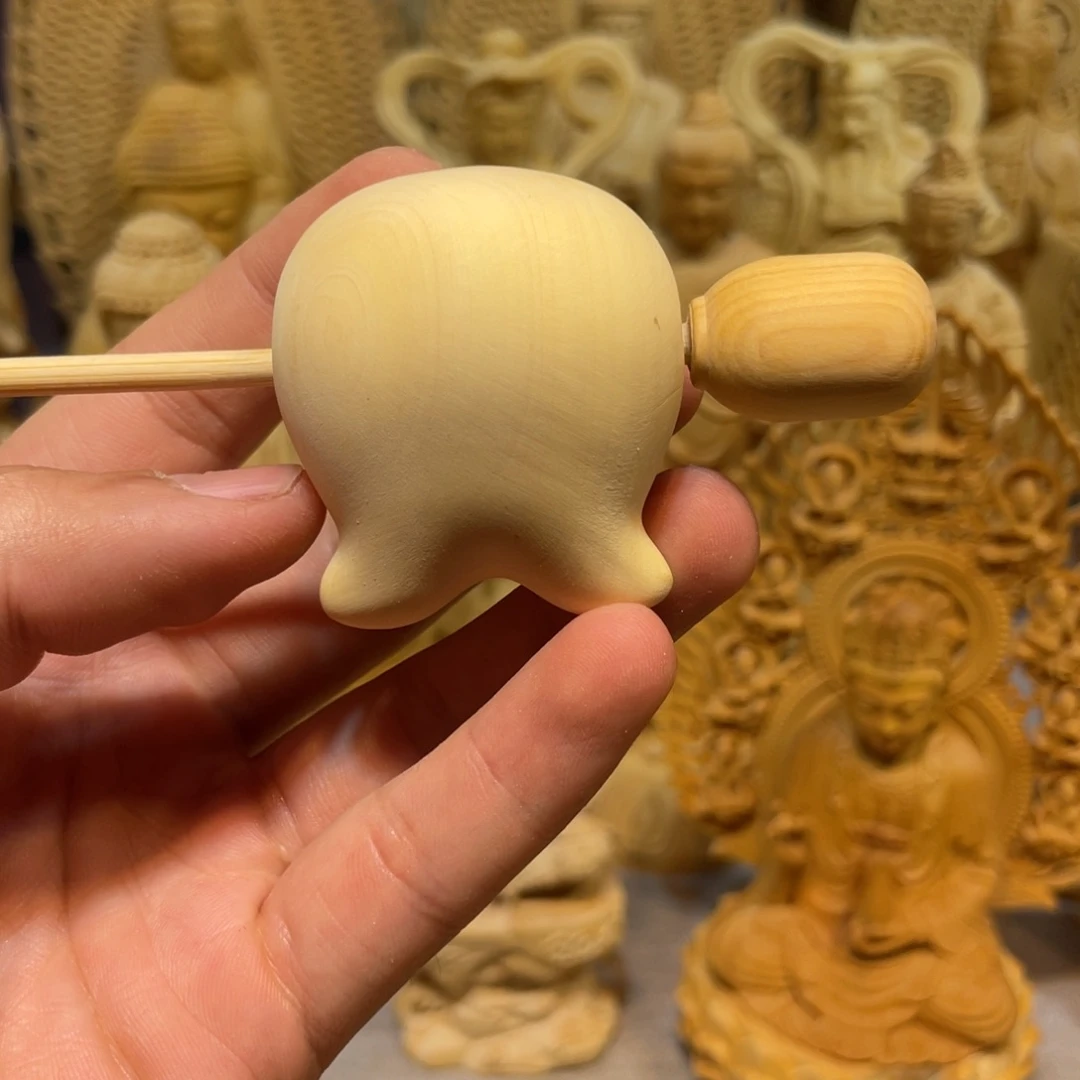 黄杨木小瑕疵木鱼