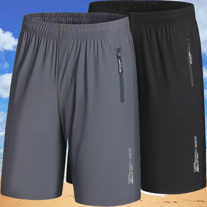 短裤男夏季七分裤男士速干裤高档冰丝透气运动短裤休闲裤衩沙滩裤
