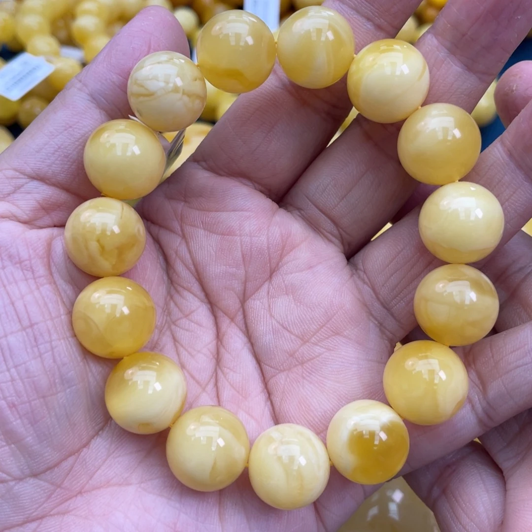 琥珀裸石未镶嵌琥珀蜜蜡14m m