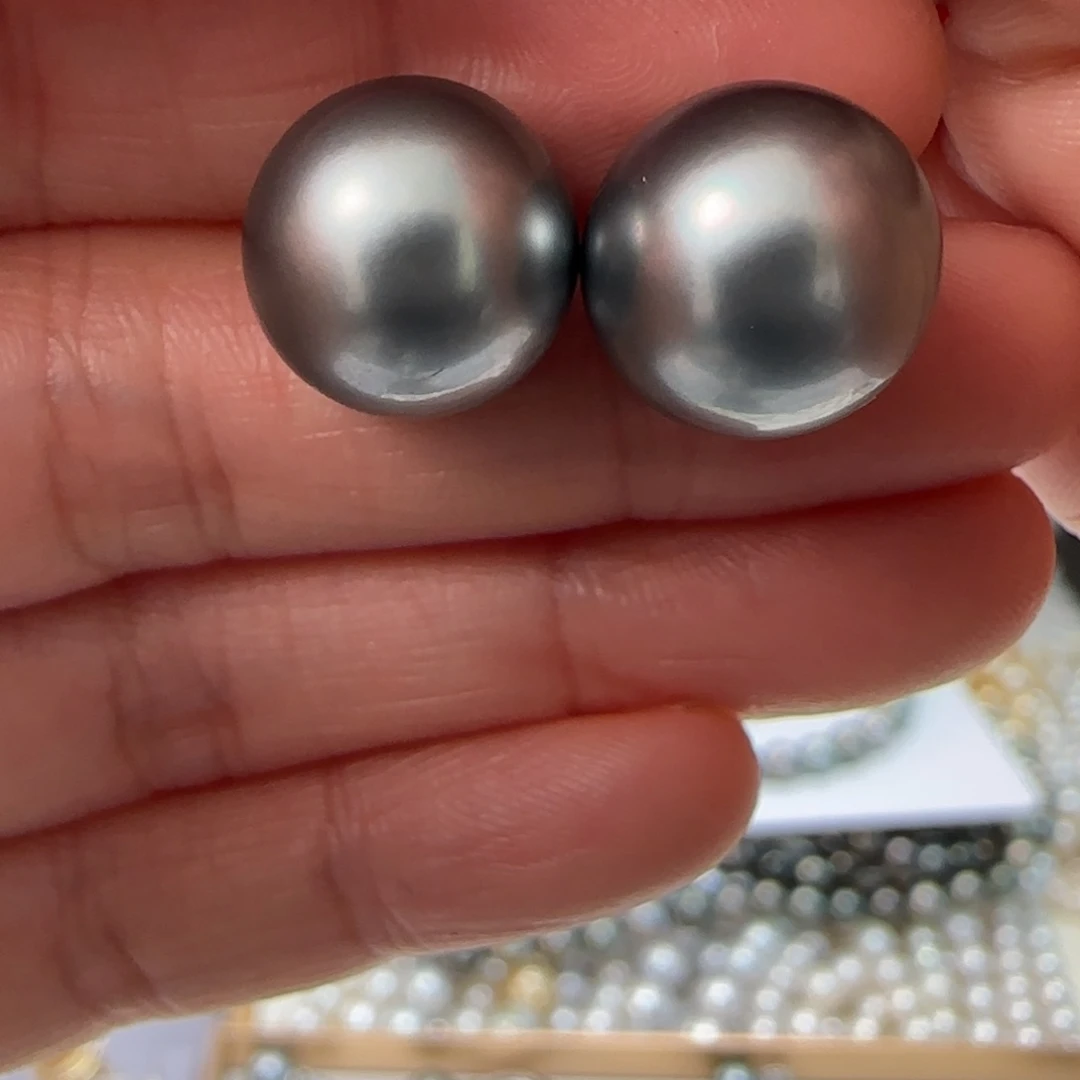 海水珍珠耳饰银S925镶嵌L****N