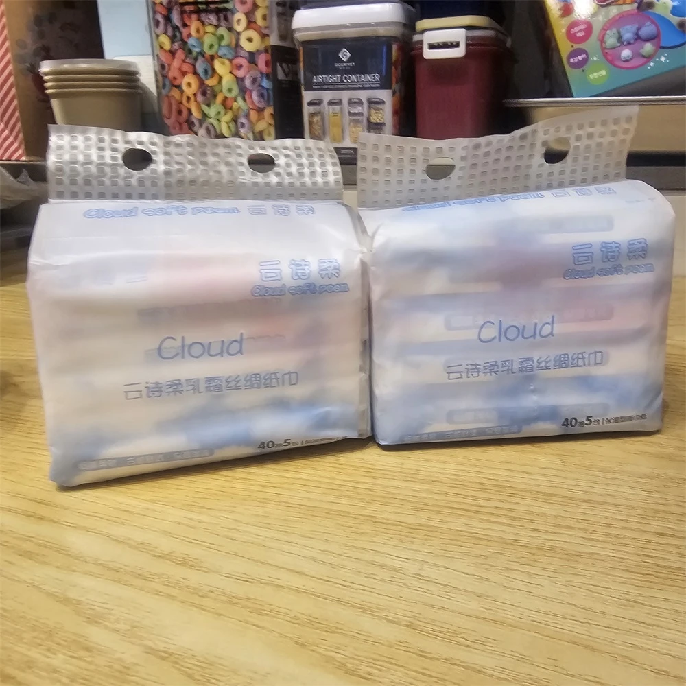 25011308B 细腻柔软原生木浆保湿型纸巾40抽*5包