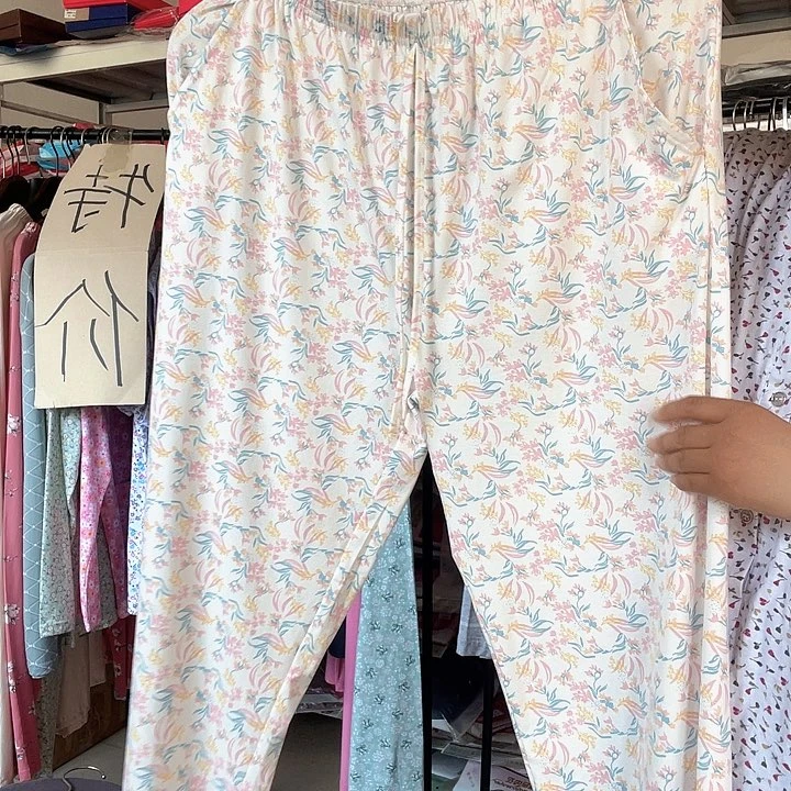 棉纯棉145斤妈妈口袋裤子