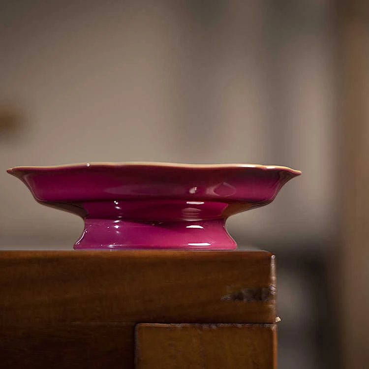 【雲梦】合吾丹子-胭脂红壶承