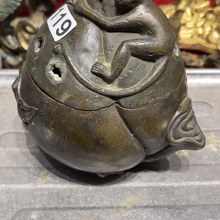 铜***堂黄铜摆件，文房摆件