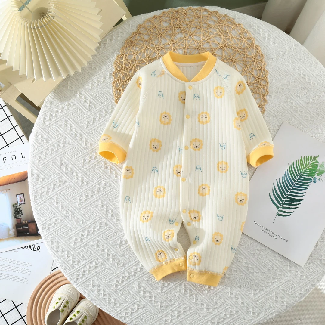 三层保暖连体衣婴幼婴儿春秋