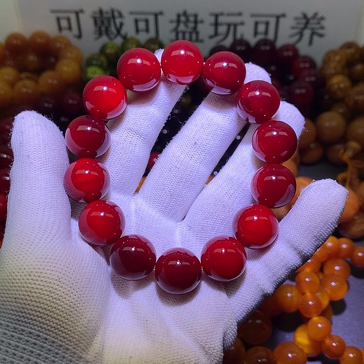 松木手串/手链1.6 帝王血龙木高冰透