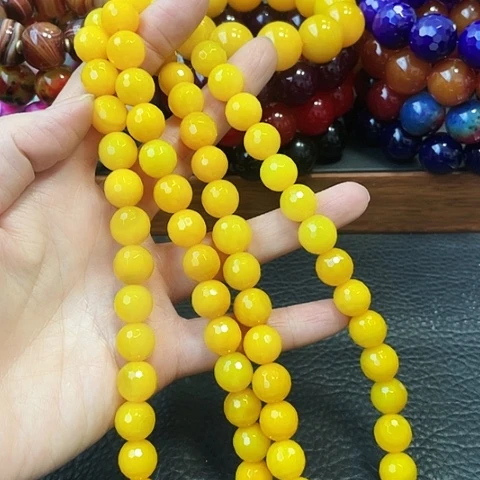 玛瑙未镶嵌手饰雪玉龙皇参切面12