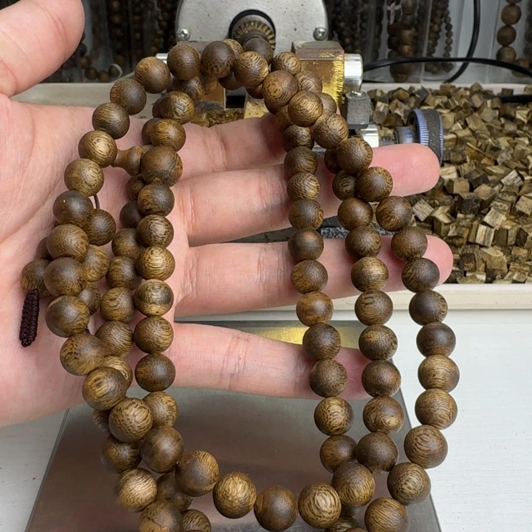 一***聊手串沉香绿奇楠沉香手串0.9规格33克+