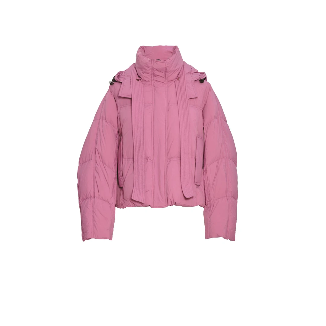 蝙蝠袖羽绒服女款短款时尚休闲百搭潮流立领