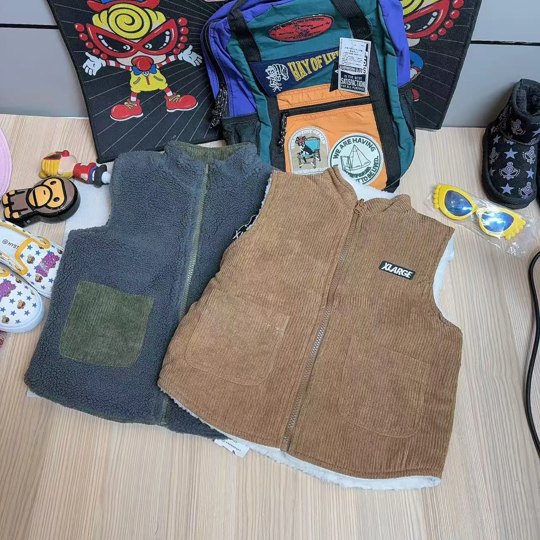 6841【金刚双面】时尚休闲冬季儿童双面穿马甲