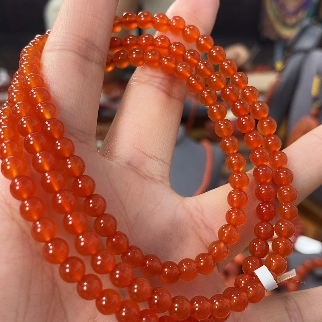 南红玛瑙多圈5m m未镶嵌