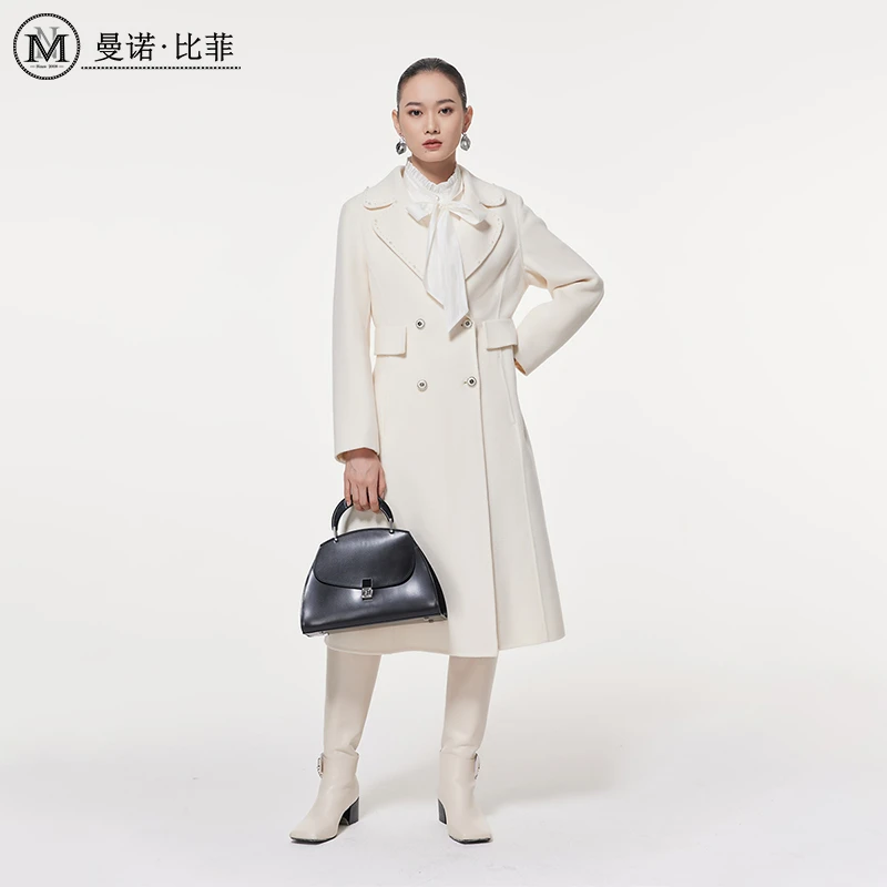 【初依专属】翻领中长款毛呢外套MEEG142036