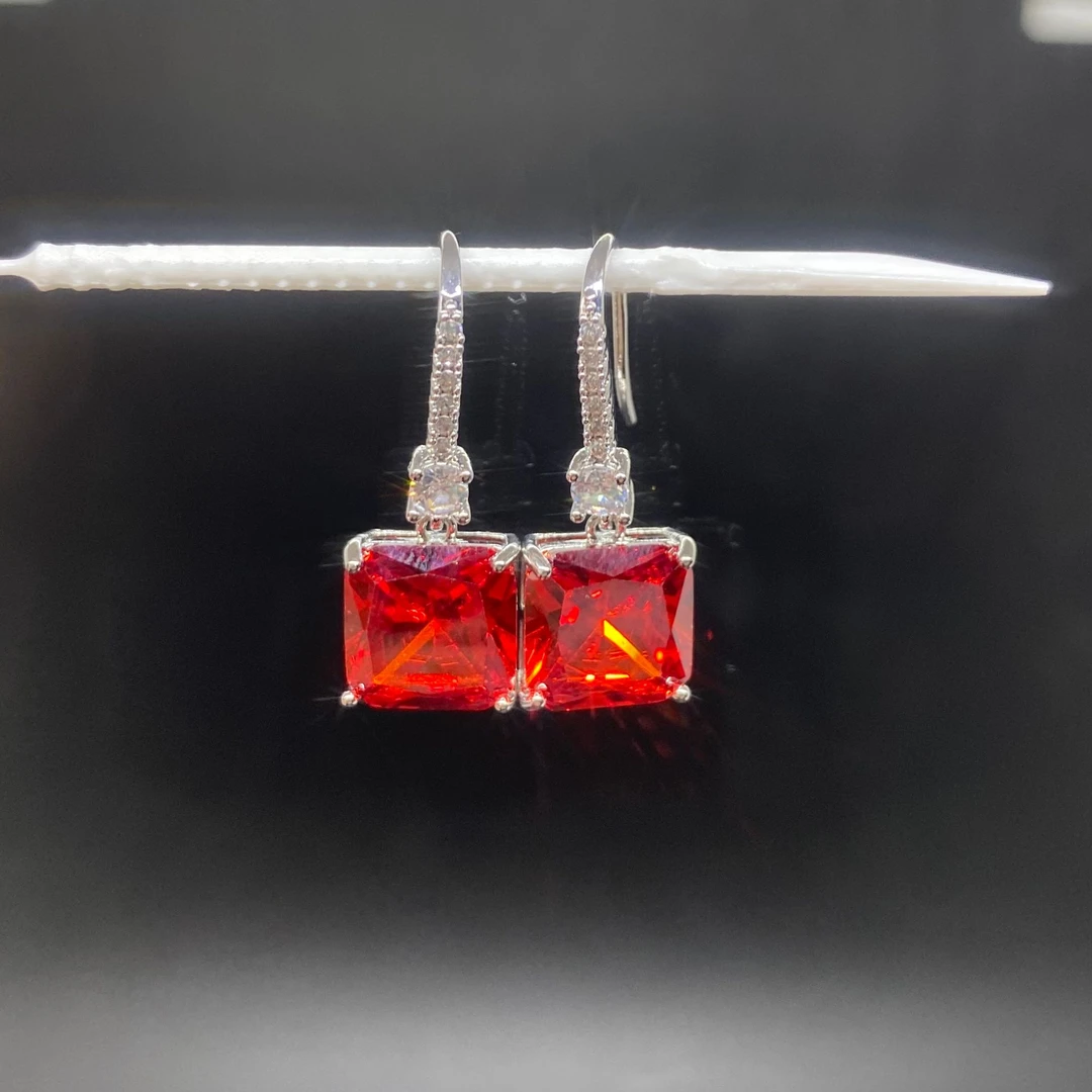 【南非库里南】NFKLN 高端奢华定制 红色方包耳钩 041