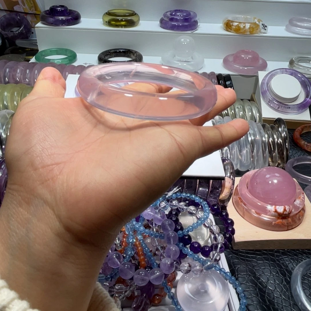 水晶手镯57.4圈口25号未镶嵌星***球