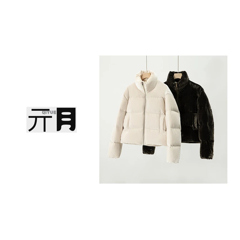 QIYUE「丝绒3.0」95白鸭绒短款羽绒服|秋冬小众不撞款|极简百搭