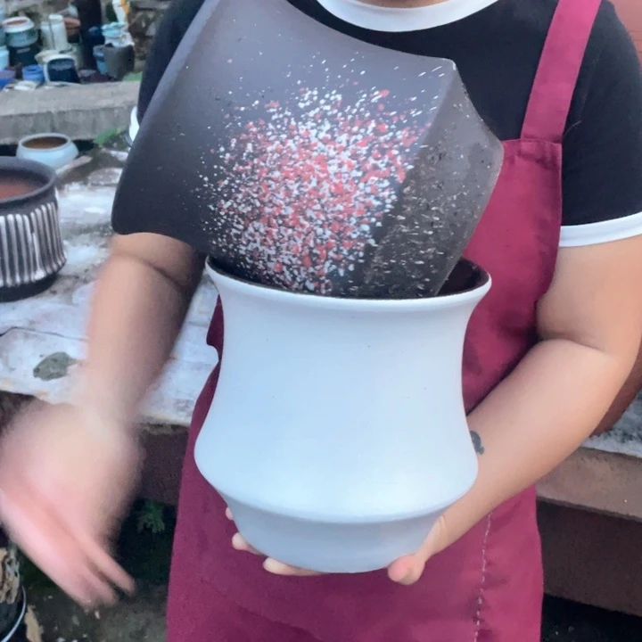 紫砂花盆口20高20正品正品