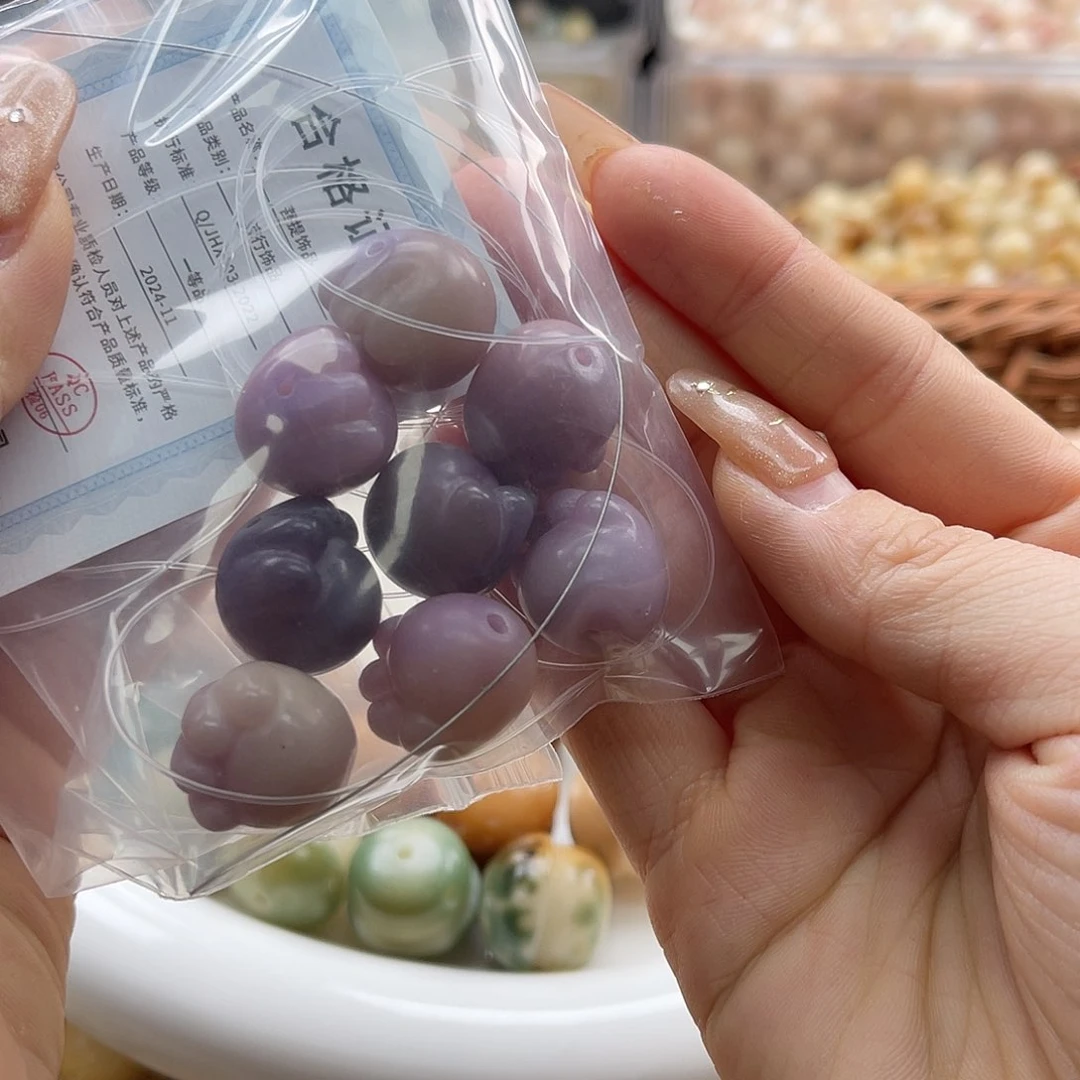 白玉菩提吊坠优****家b微瑕16mm/8颗