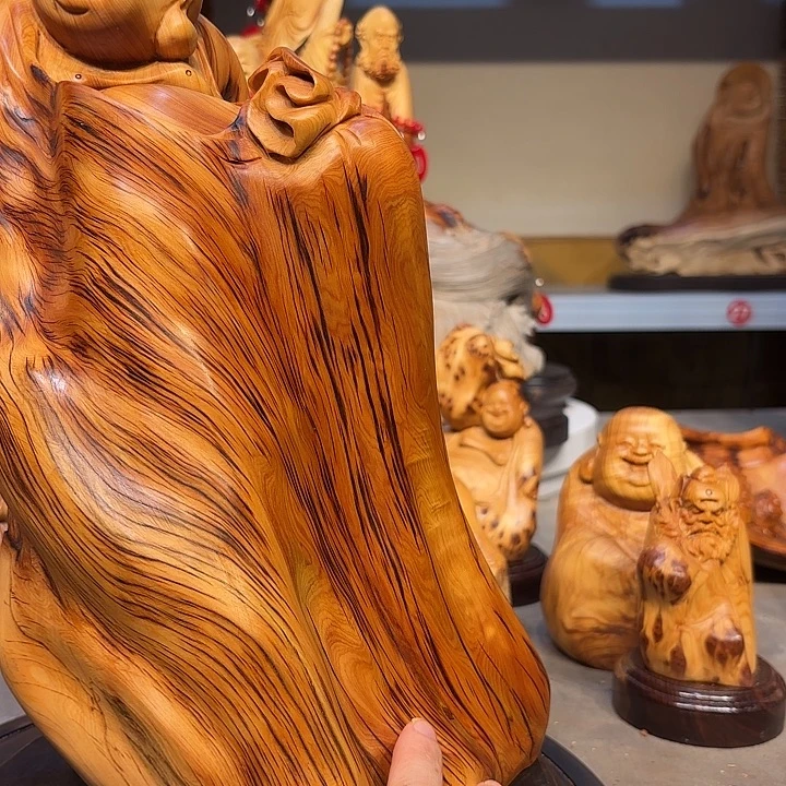 柏木太行崖柏弥勒佛