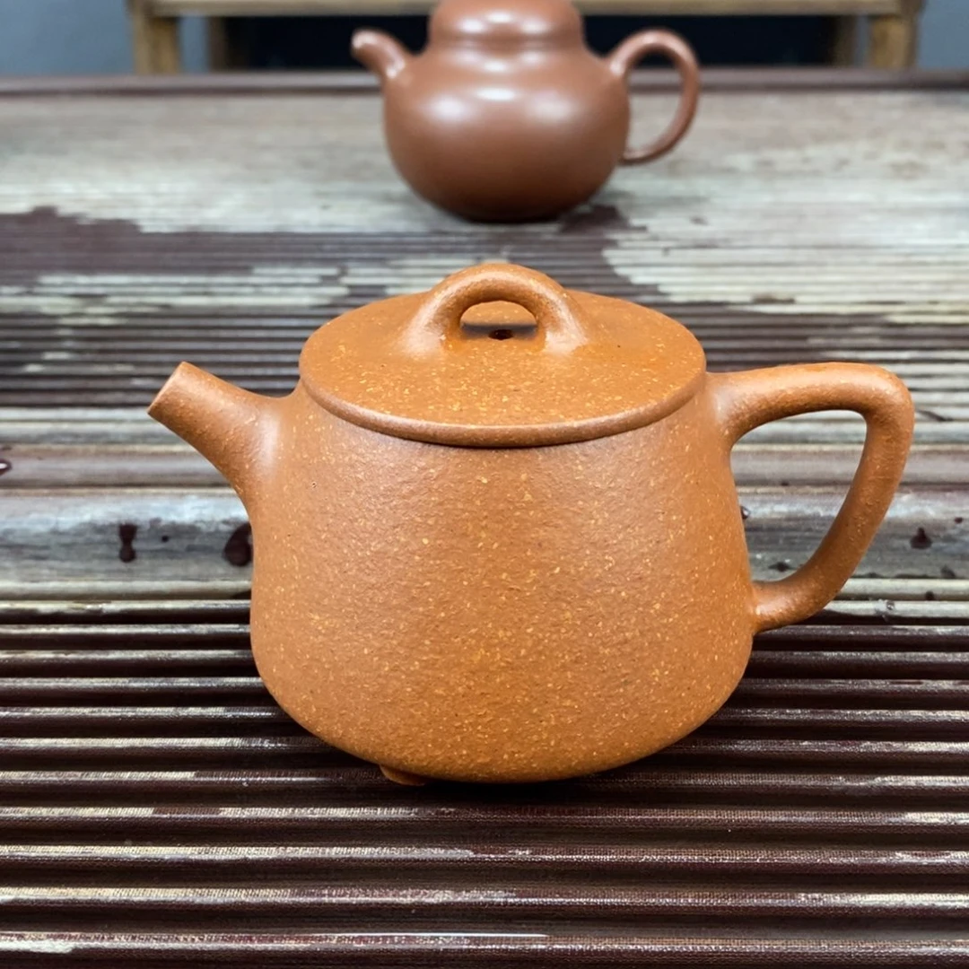 茶壶紫砂宜兴原矿紫砂壶全手工石瓢200c