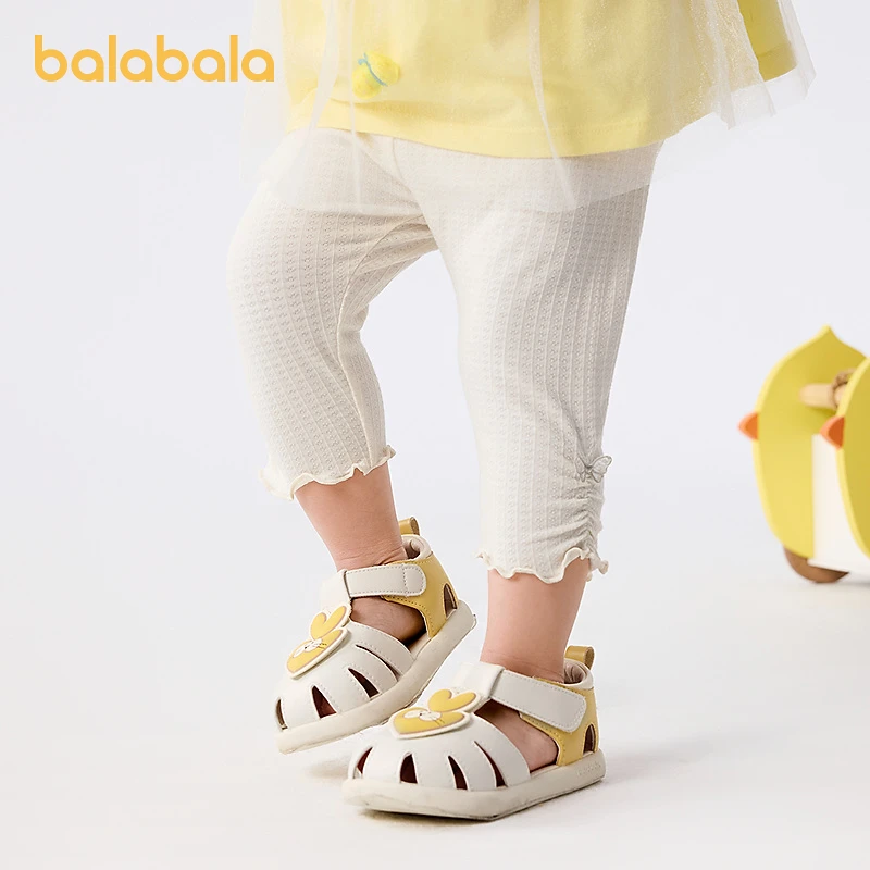 【balaOne】宝宝裤子婴儿打底裤女童长裤25新款夏季薄款精致洋气潮