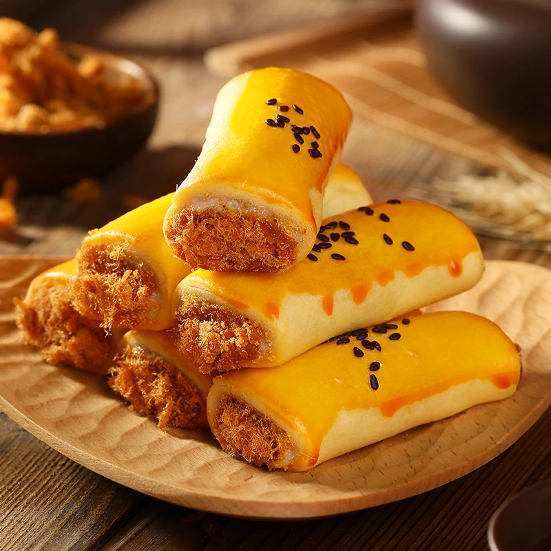 肉松味蛋黄卷零食代餐