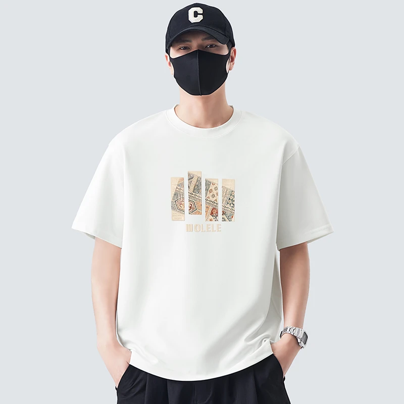 液氨棉冰感短袖t恤男款夏季2025新款高级感男生半袖男士薄款上衣T