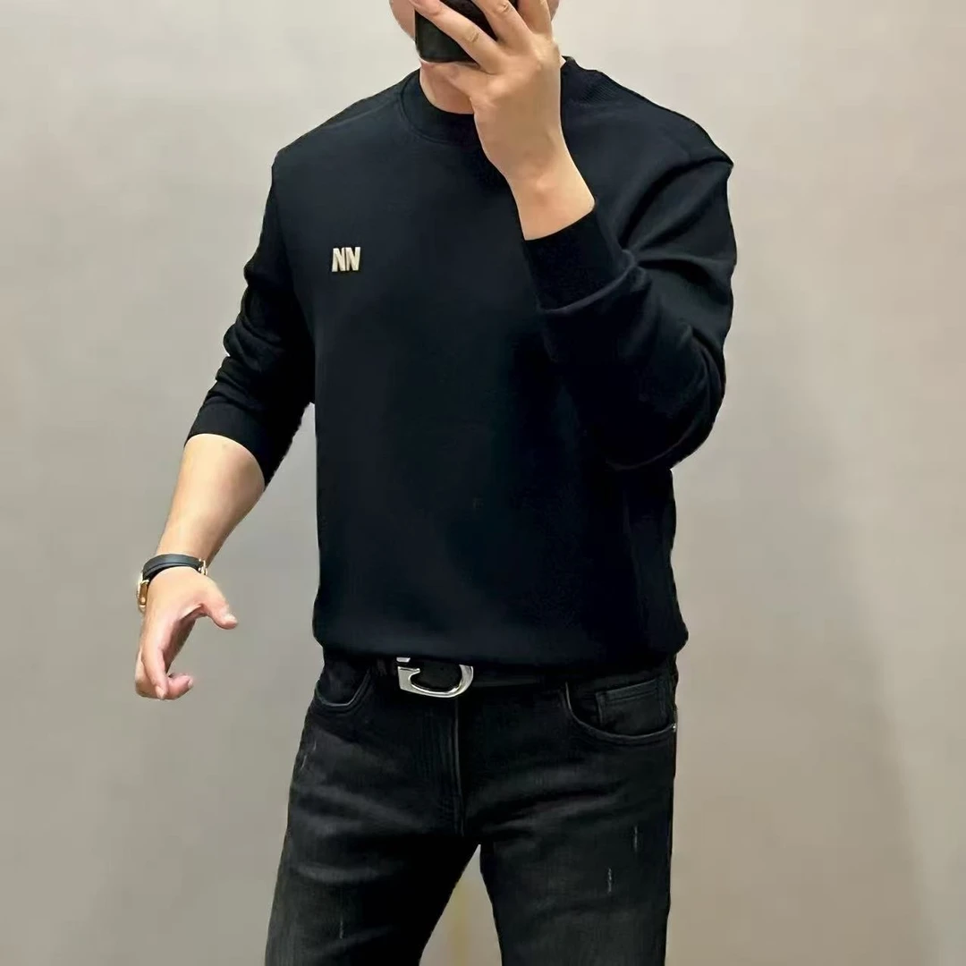 新款高端男士时尚潮流字母胸标长袖卫衣21137