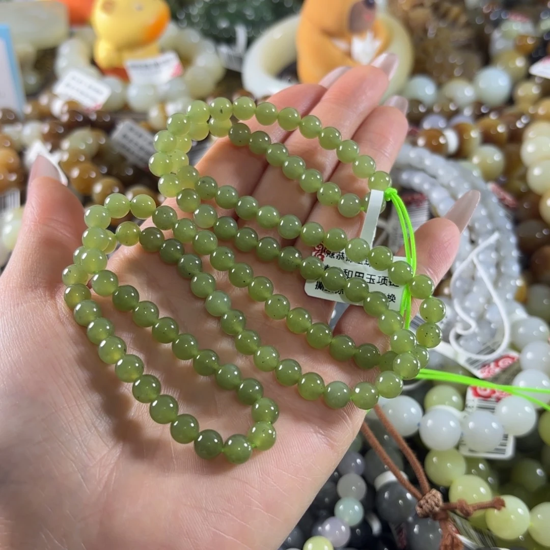 和田玉未镶嵌手串85