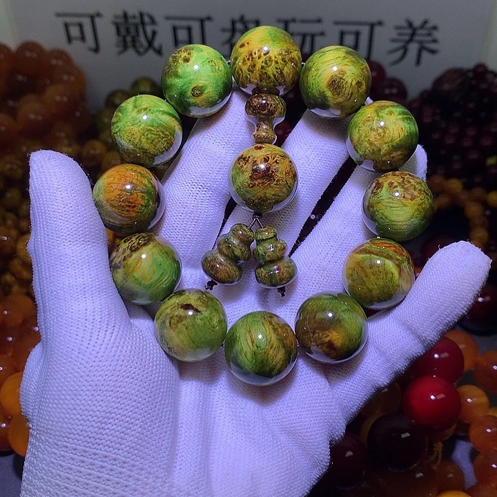 松木（琥珀木）手串/手链2.0 水墨丹青高货