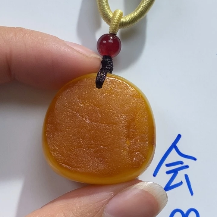 定制琥珀未镶嵌琥珀蜜蜡吊坠项链