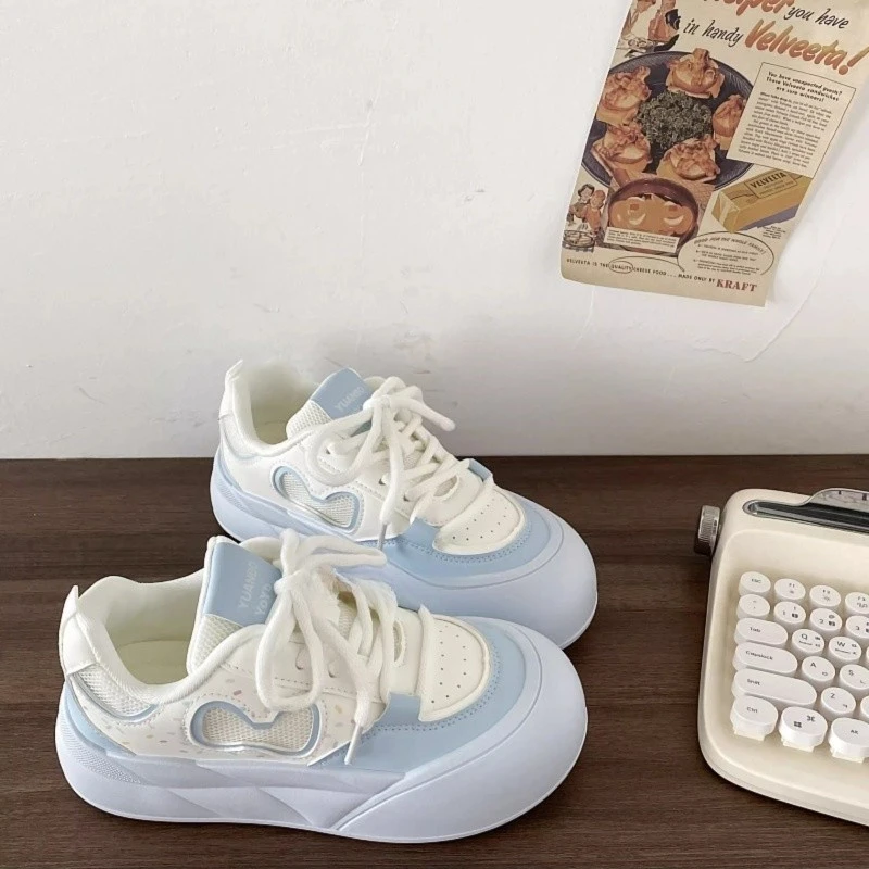 韩版厚底休闲鞋原创小众百搭运动鞋女2025夏季新款可爱大头鞋学生