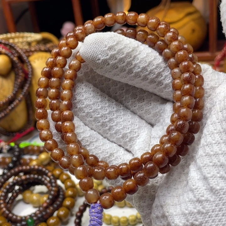 手串星月菩提6-7老型桶陈籽玉化料