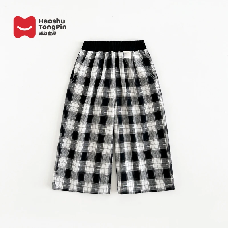 【现货】郝叔童品夏季新款洋气潮流时尚女童格子裤2025百搭潮HQ5259