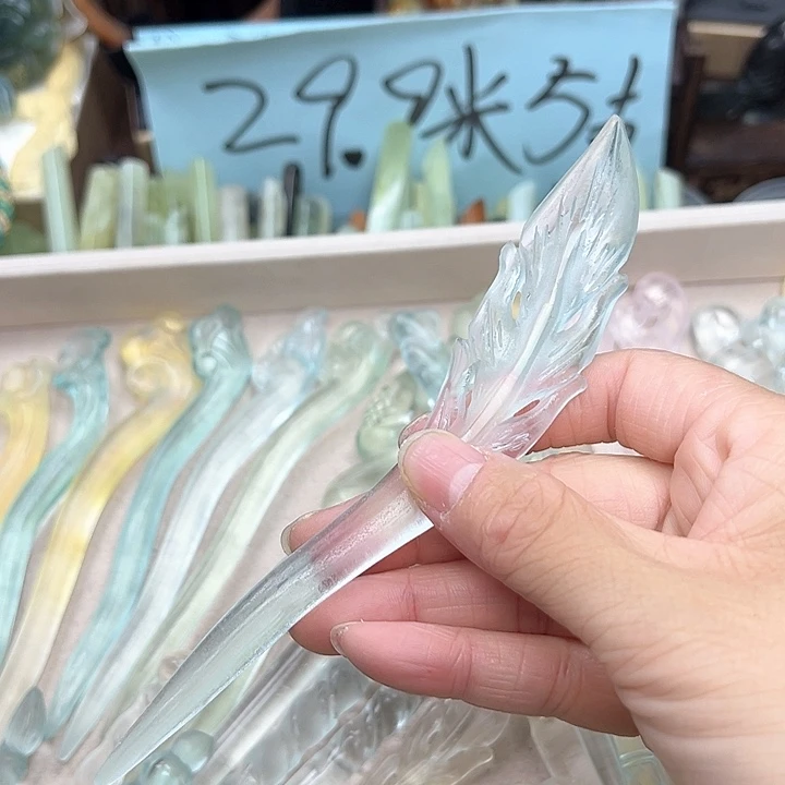 蛇纹石玉未镶嵌发簪