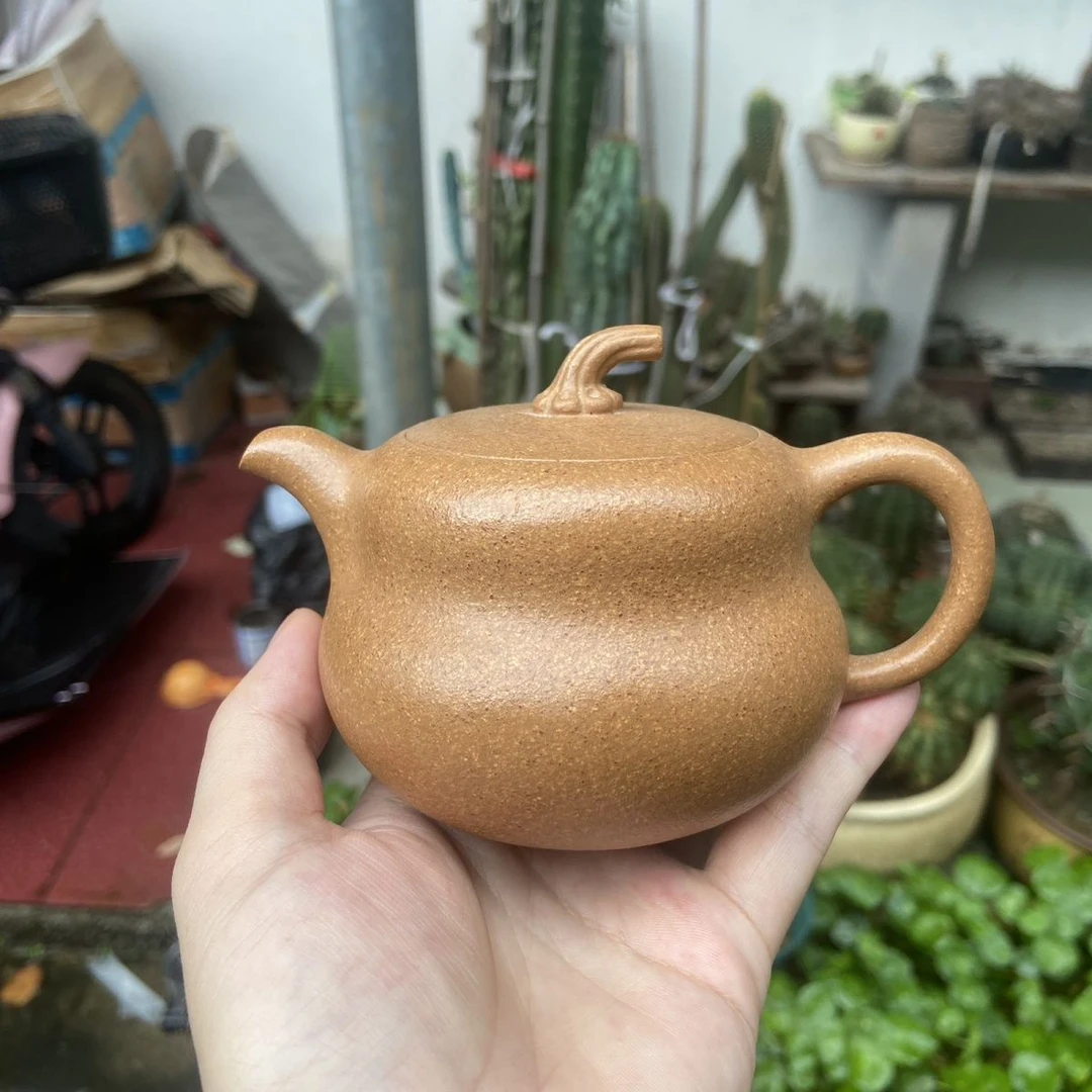 260毫升正宗宜兴紫砂壶泡茶壶球孔原矿五彩老段泥葫芦壶泡茶壶