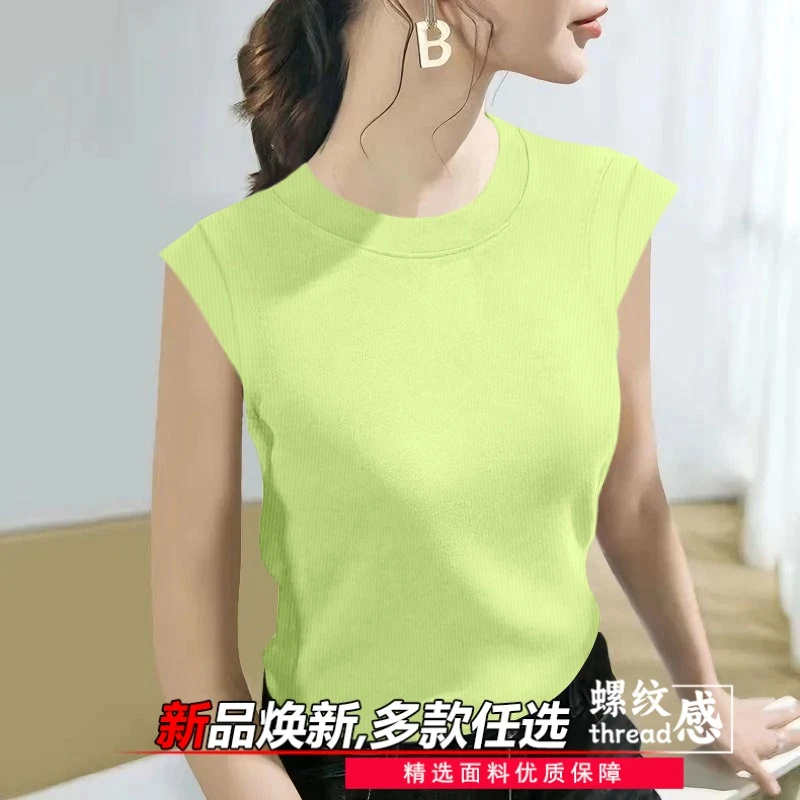 2025新款圆领弹力短袖t恤女小众设计感飞飞袖减龄宽松优质上衣夏