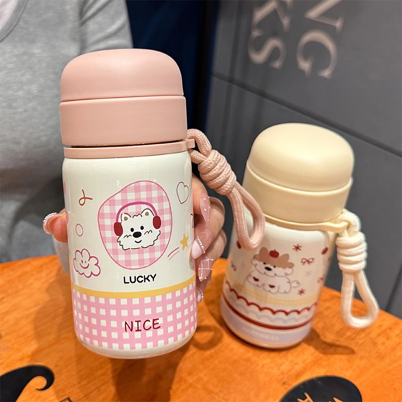 迷你保温杯儿童上学专用便携水杯女生高颜值可爱直饮杯子2025新款