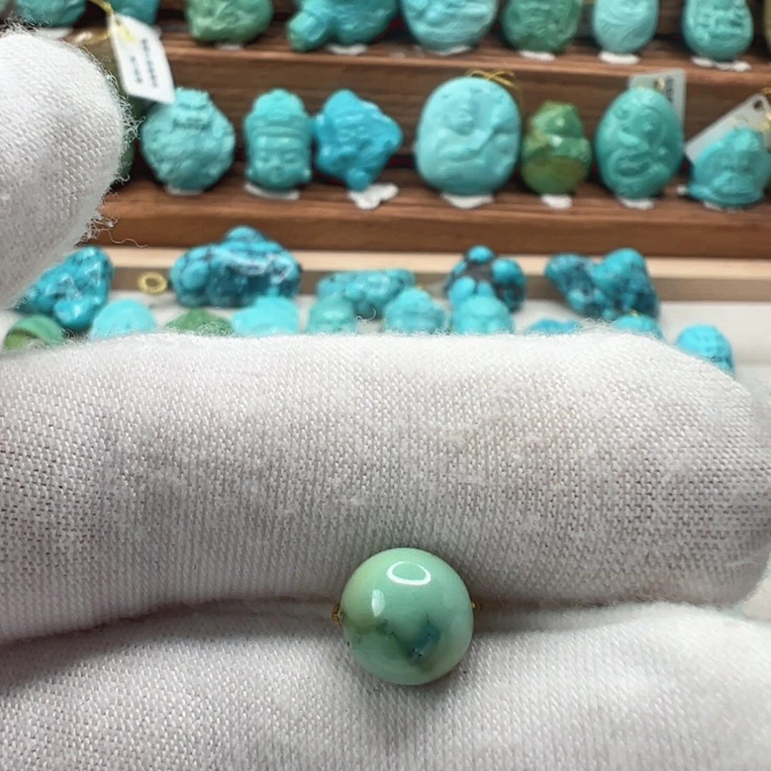 绿松石未镶嵌圆珠 8mm
