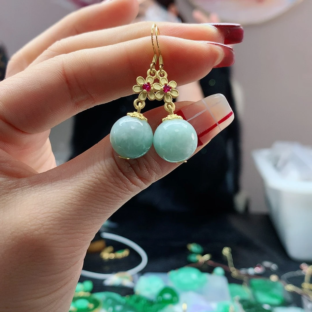 【闪购商品】翡翠耳饰未镶嵌，