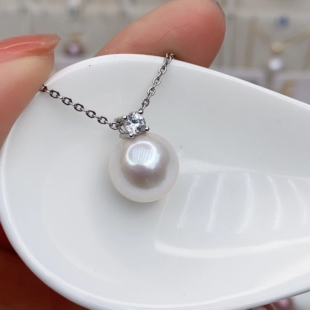 淡水珍珠颈饰银S925镶嵌