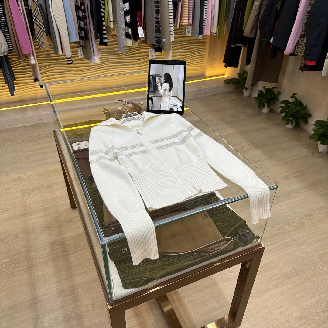 A557【D家】高版本25n早秋新款长袖五角星拉链款针织外套