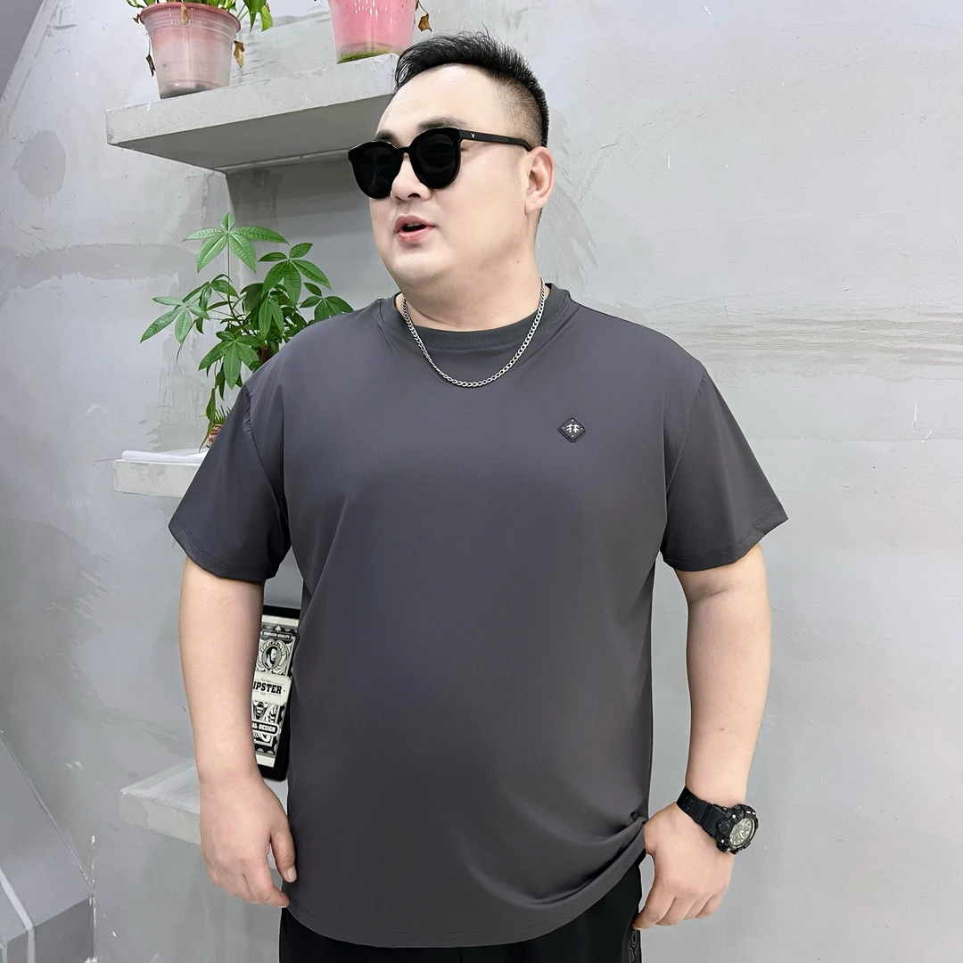 大码男装 夏季冰丝速干半袖 男士加大轻薄冰丝短袖71395