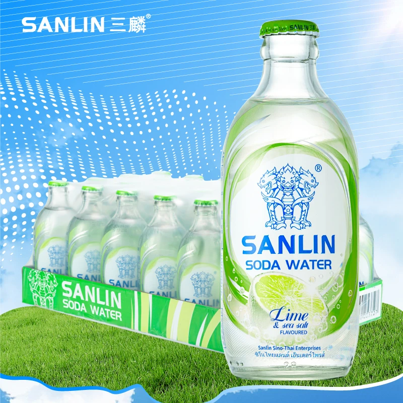 【青柠苏打汽水】335ml*24瓶 全新海盐青柠清爽加倍饮料0糖更健康