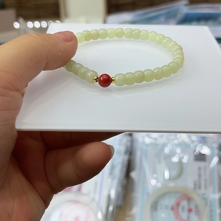 手链未镶嵌和田玉6mm