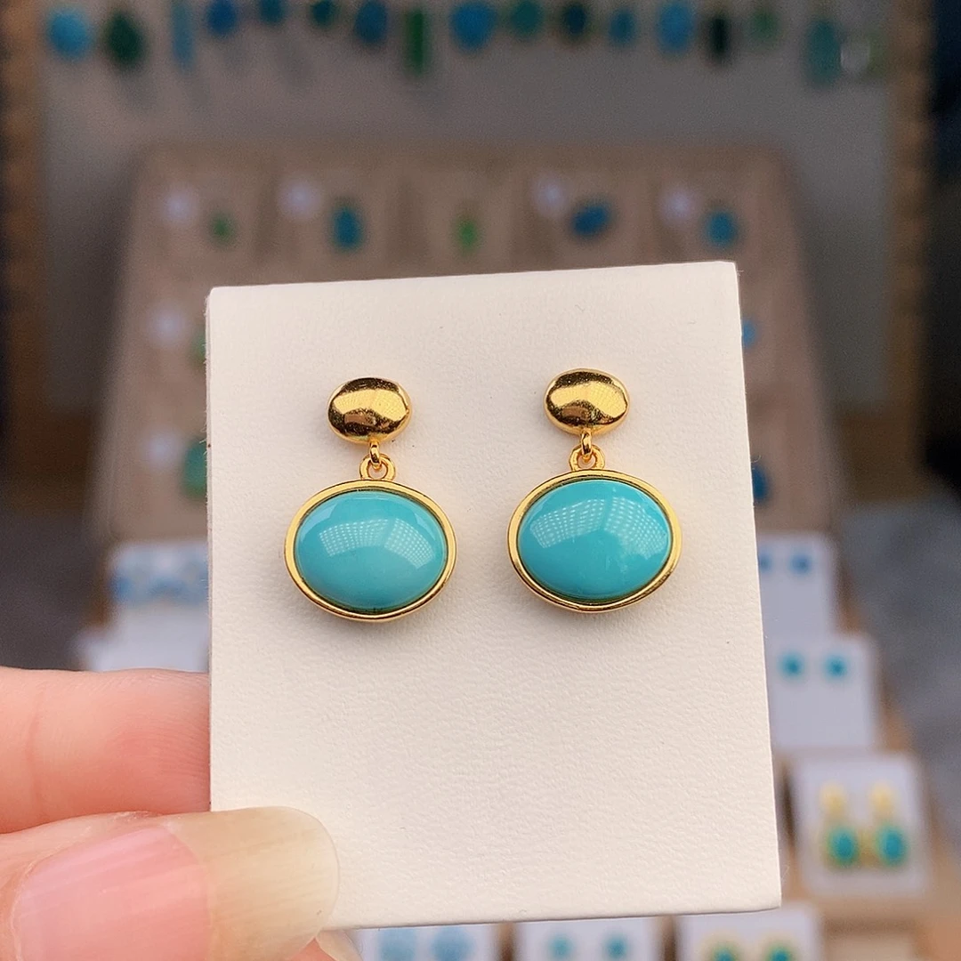 绿松石银S925镶嵌颈饰