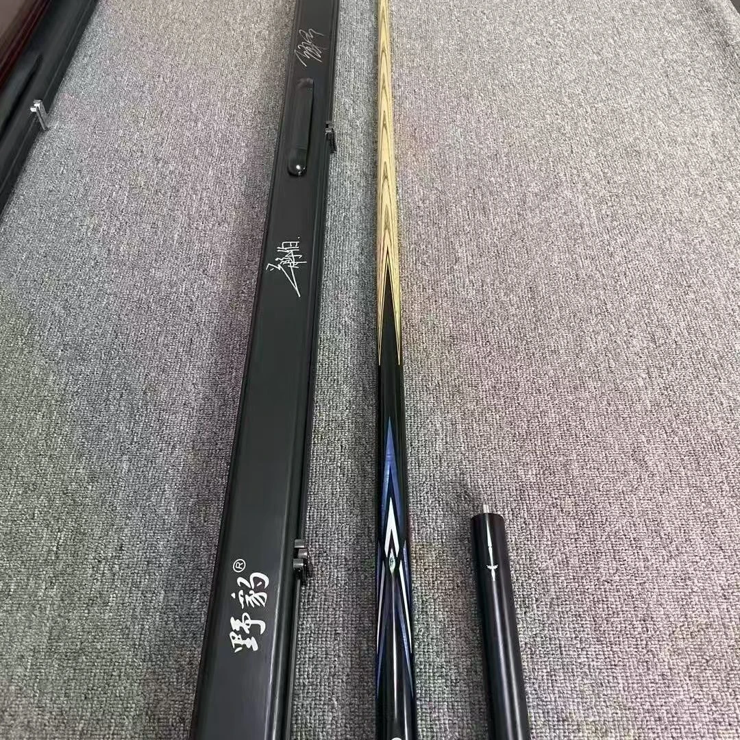 准神二 小头中式黑八斯诺克手工免漆一体台球杆精选白蜡木