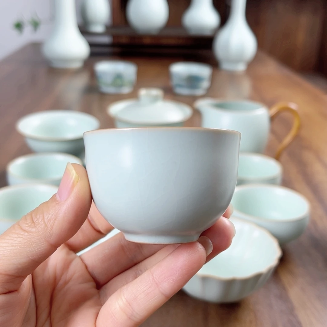 杯子丁*仙南汝窑新款品茗杯