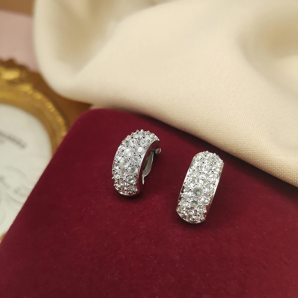 施华洛vintage密镶环扣耳夹[2501201-046]